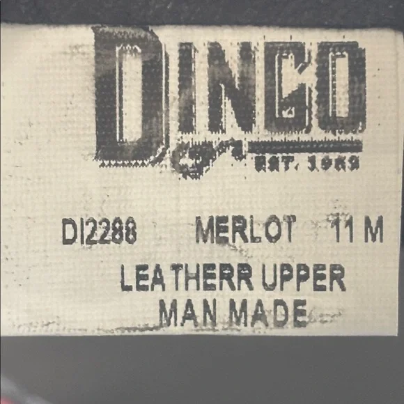 NWT Dingo Womens Avalon Burgundy Leather Embroidered Round Toe Boots Size 11M - Picture 7 of 8